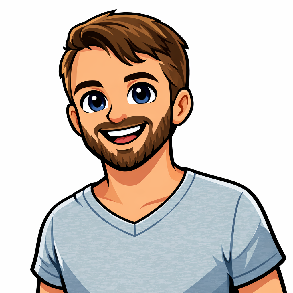 Illustrated portrait of Ben Knear